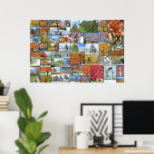 Poster collage des arbres 36 x 24 (Bureau à domicile)