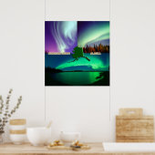 Poster Collage des aurores boréales de l'Alaska (Cuisine)