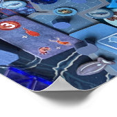 Poster Collage des composants du jeu de carte (Coin)