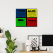 Poster Collage des devis de condition physique (Bureau à domicile)