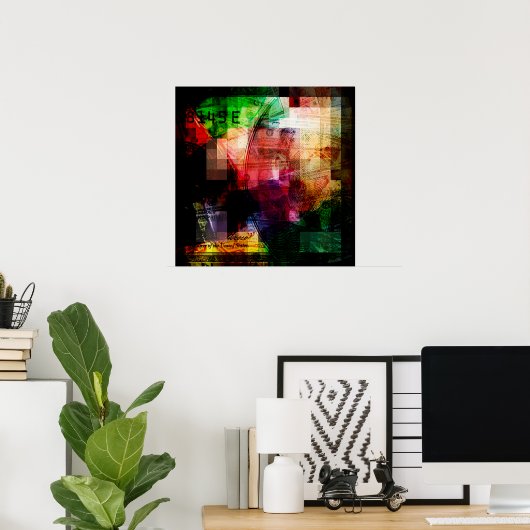 Poster Collage des devises colorées (Bureau à domicile)