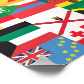 Poster Collage des drapeaux de pays du monde entier (Coin)