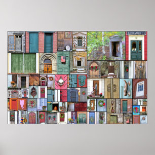 Poster Collage des portes 36 x 24