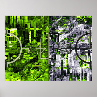 Poster Collage d'illustrations indéfinissable 3