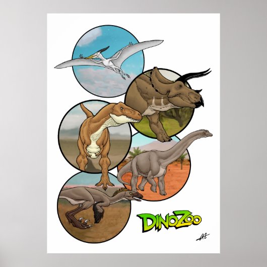 Poster Collage DinoZoo Dinosaur (Devant)