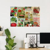 Poster Collage du catalogue des semences de fruits et de  (Bureau à domicile)