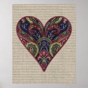 Poster Collage du coeur de la tapisserie