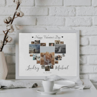 POSTER COLLAGE DU COEUR HEUREUSE SAINTE-VALENTIN