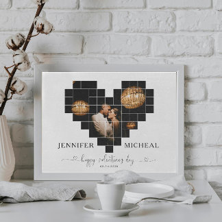 POSTER COLLAGE DU COEUR HEUREUSE SAINTE-VALENTIN