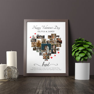 POSTER COLLAGE DU COEUR HEUREUSE SAINTE-VALENTIN