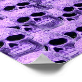 Poster Collage du crâne violet celtique (Coin)