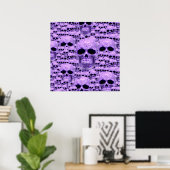Poster Collage du crâne violet celtique (Bureau à domicile)