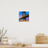 Poster collage du pont de Manhattan (Cuisine)