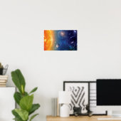 Poster Collage du système solaire de la NASA dans l'espac (Bureau à domicile)