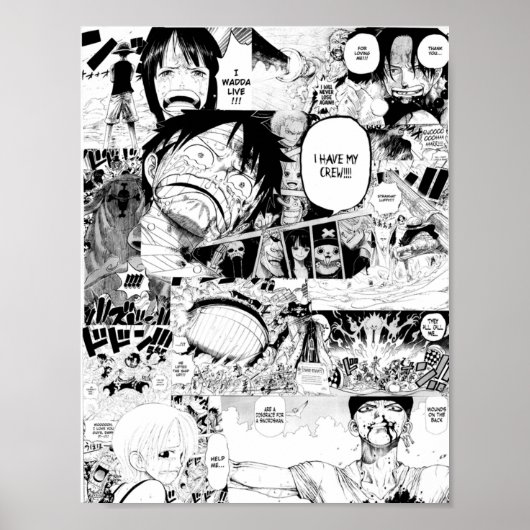Poster Collage d'un morceau de manga (Devant)