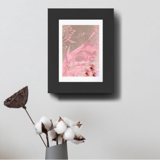 Poster Collage Fleur en Cône d'Amour Ne Déçoit Jamais