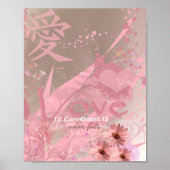 Poster Collage Fleur en Cône d'Amour Ne Déçoit Jamais (Devant)