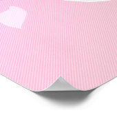 Poster Collage floral blanc rose (Coin)