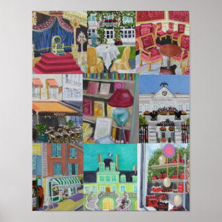 Poster Collage Fontainebleau Imprimer/Poster