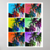 Poster Collage Hawaii Palm Tree (Devant)