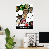 Poster Collage Histoire Fraises, Pollinisateurs & Rendeme (Bureau à domicile)
