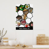 Poster Collage Histoire Fraises, Pollinisateurs & Rendeme (Cuisine)