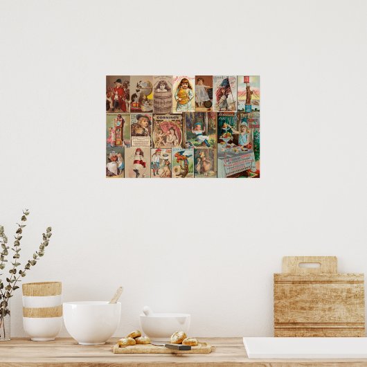 Poster Collage I publicités d'art vintage (Cuisine)