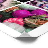 Poster Collage LÉGUMES - rose/violet (Coin)