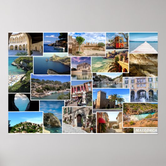 poster collage Mallorca en Baleares (Voorkant)