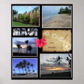 Poster Collage Maui avec vos photos et votre date (Devant)