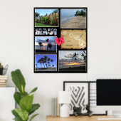 Poster Collage Maui avec vos photos et votre date (Bureau à domicile)