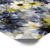 Poster Collage, motif de fleurs peintes, aquarelle (Coin)