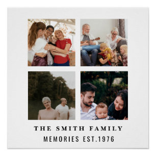 Poster Collage Multi-Photos Personnalisé Héritage Familia