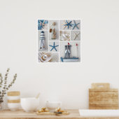 Poster Collage nautique (Cuisine)