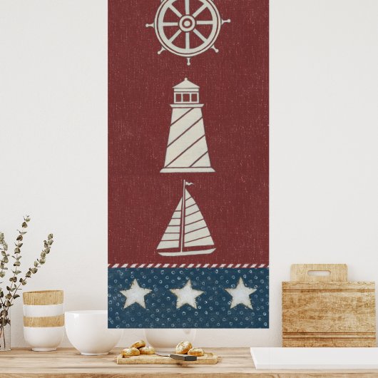 Poster Collage nautique 1 (Cuisine)