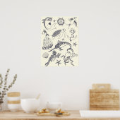 Poster Collage Nautique Ancien Sailor Tattoos (Cuisine)