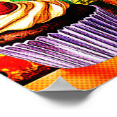 Poster Collage Papillon Rétro Émeute de Couleurs (Coin)