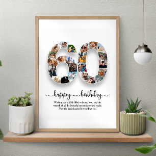 Poster collage personnalisé 60e anniversaire