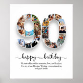 Poster collage personnalisé 90e anniversaire (Devant)