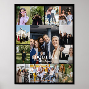 Poster Collage photo 12 images 12x16 18x24 24x32 Noir