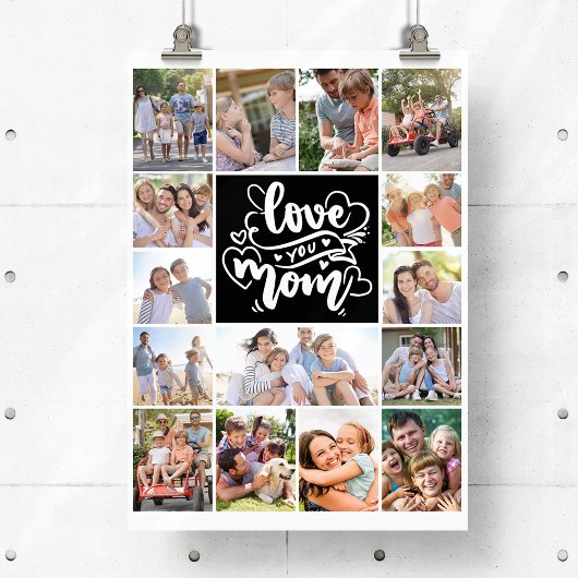 Poster Collage Photo Amour Maman 15 Photos