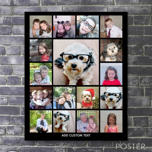 Poster Collage photo avec 17 photos - peut modifier la co