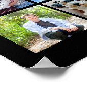 Poster Collage photo avec 17 photos - peut modifier la co (Coin)