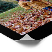 Poster Collage photo avec thème d'automne noir et blanc (Coin)