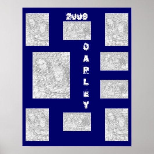 Poster Collage photo bleu 2009 (Devant)