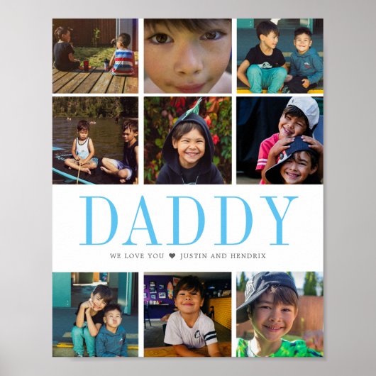 Poster Collage photo Carré Instagram moderne | 9 Photos (Devant)