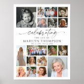 Poster Collage photo commémoratif moderne célébrant la vi (Devant)