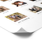 Poster Collage photo d'anniversaire de couple moderne (Coin)