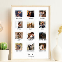 Collage photo d'anniversaire de couple moderne