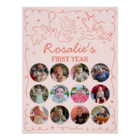 Collage photo d'anniversaire pour fille avec des a
